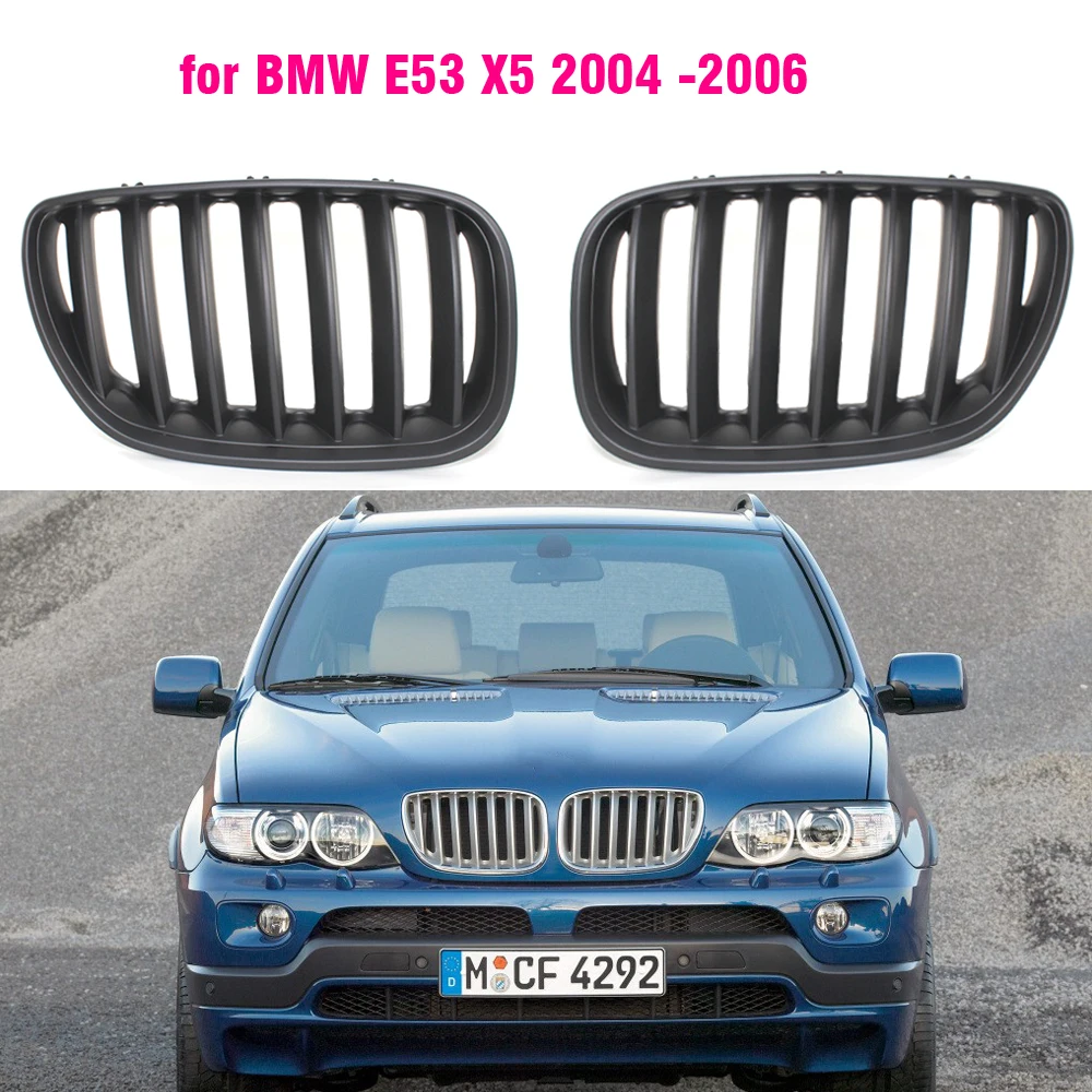 

Front Gloss black kidney sport grilles Hood grill for BMW E53 X5 2004 2005 2006 Car Styling