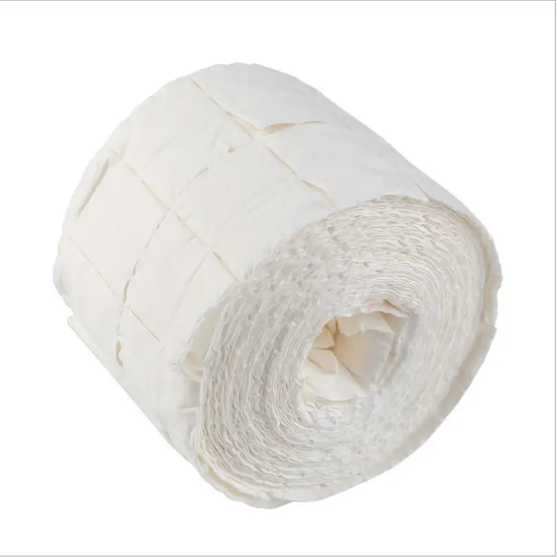 500 ピース/ロールネイルコットンワイプ UV ジェルネイルチップポリッシュリムーバークリーナー糸くず紙パッドソークネイルアートクリーニングマニキュアツール X0008