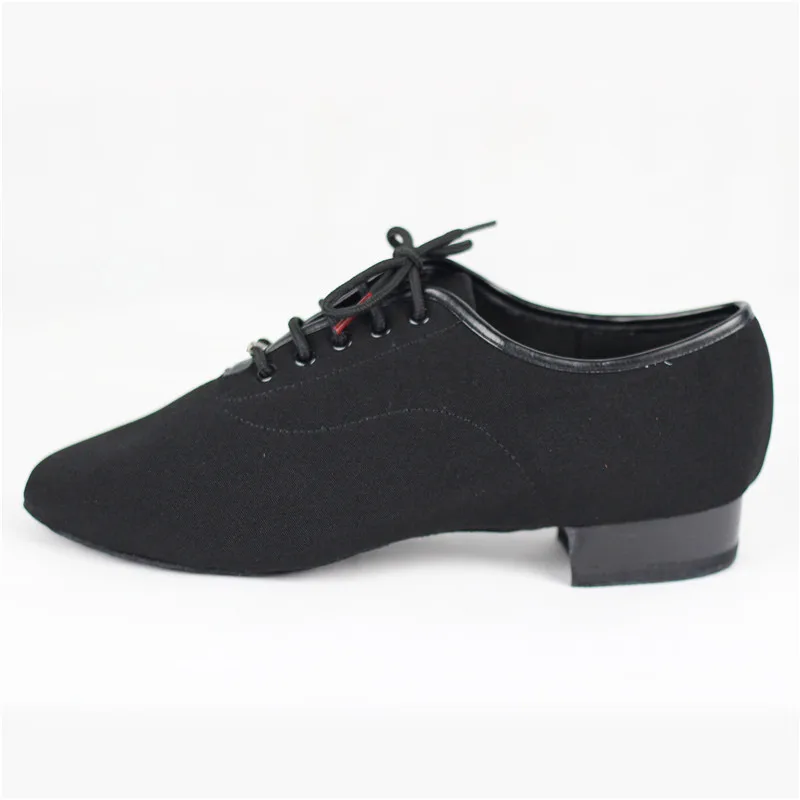 Zapatos de baile estándar BD 317H para hombre, lona, suela estrecha y recta, tacón mejorado, para baile de salón, zapatos de baile modernos