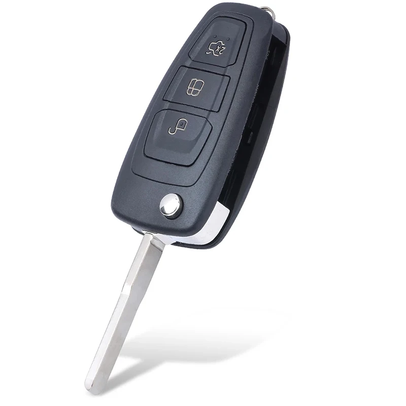 

KEYECU Replacement Flip Remote Car Key Fob 3 Buttons 434MHz ID83 Chip for Ford Mondeo Focus C-Max Grand C-Max FCC ID: 5WK49986