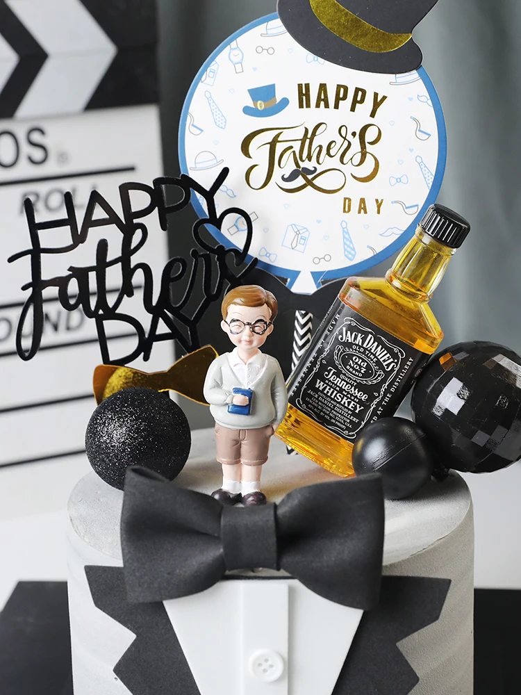 Love Dad Daddy Father\'s Day Cake Topper for Dad\'s man Birthday Party Decorations Baking Supplies Love Gifts