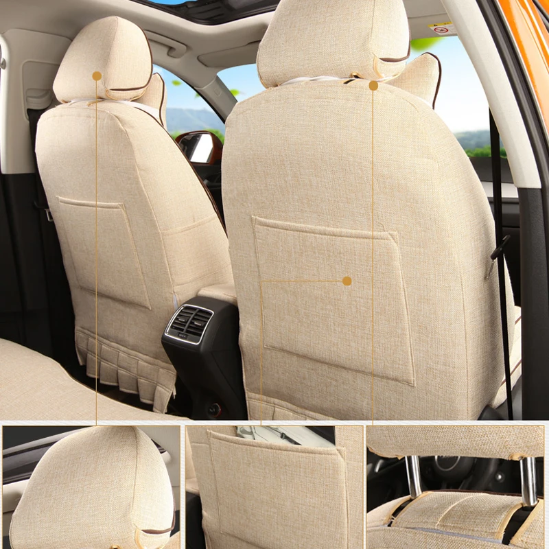 CARTAILOR Custom Seat Cushions for Lexus gs350 gs300 gs450h gs430 GS250 Accessories Linen Seat Covers Set Car Support Protectors