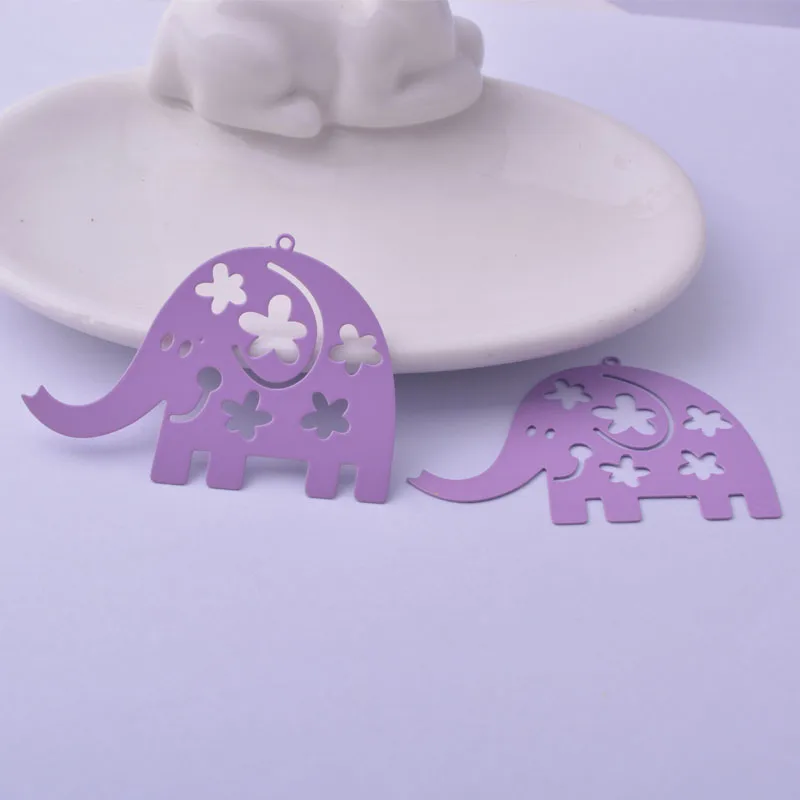 30 Stück AB5709 35*48mm Bunte Tier-Elefanten-Anhänger Niedliche Elefanten-Anhänger – Detail 6