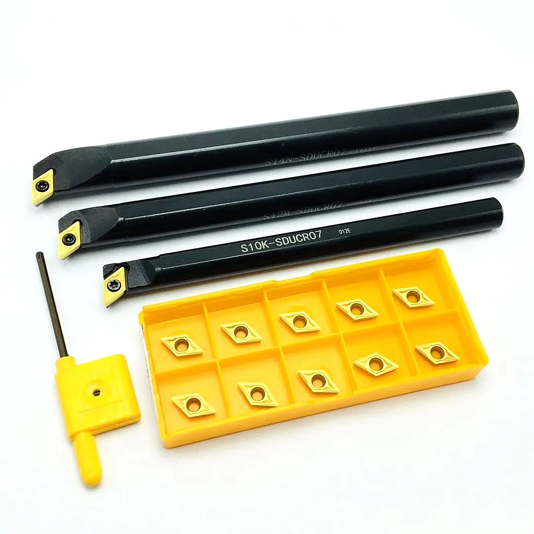 · Inserti in metallo duro per S12M-SDUCR07 S10K-SDUCR07 S14N S16Q-SDUCR07 portautensili interno per tornitura