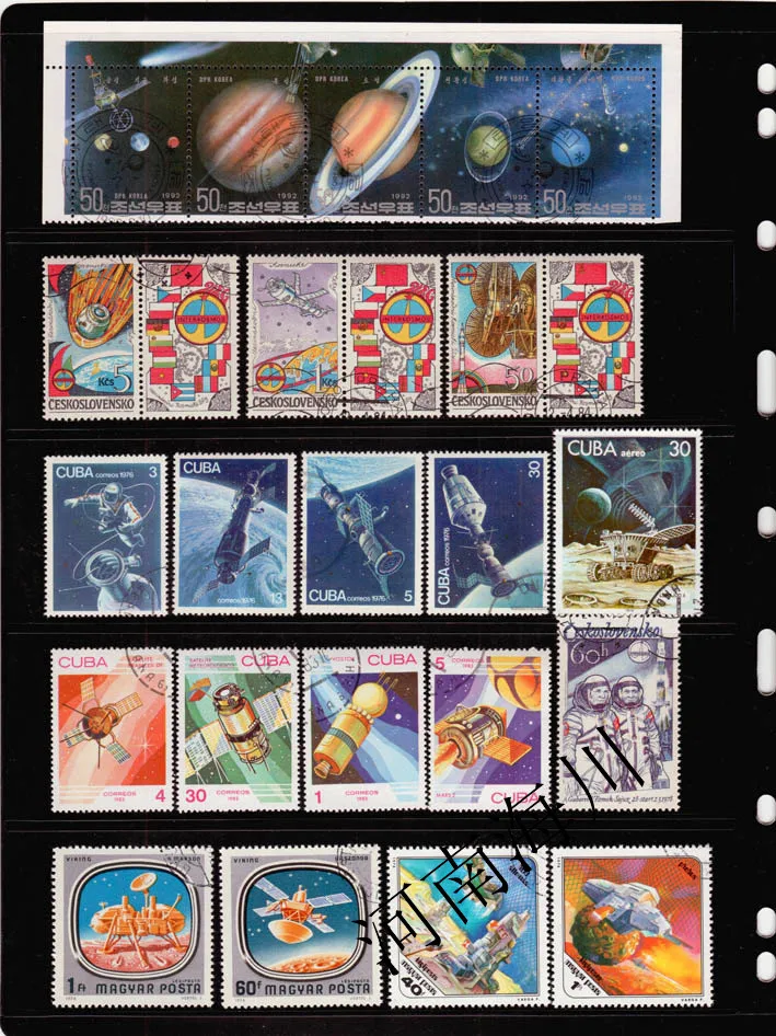 100 different outer Space Stamps real used post Stamps Postage for collection vintage Post Stamps For Scrapbooking Stamps used