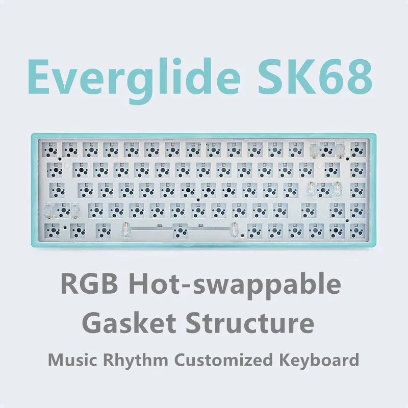 Everglide SK68 Gasket Structure RGB Hot-swappable Music Rhythm Customized Keyboard