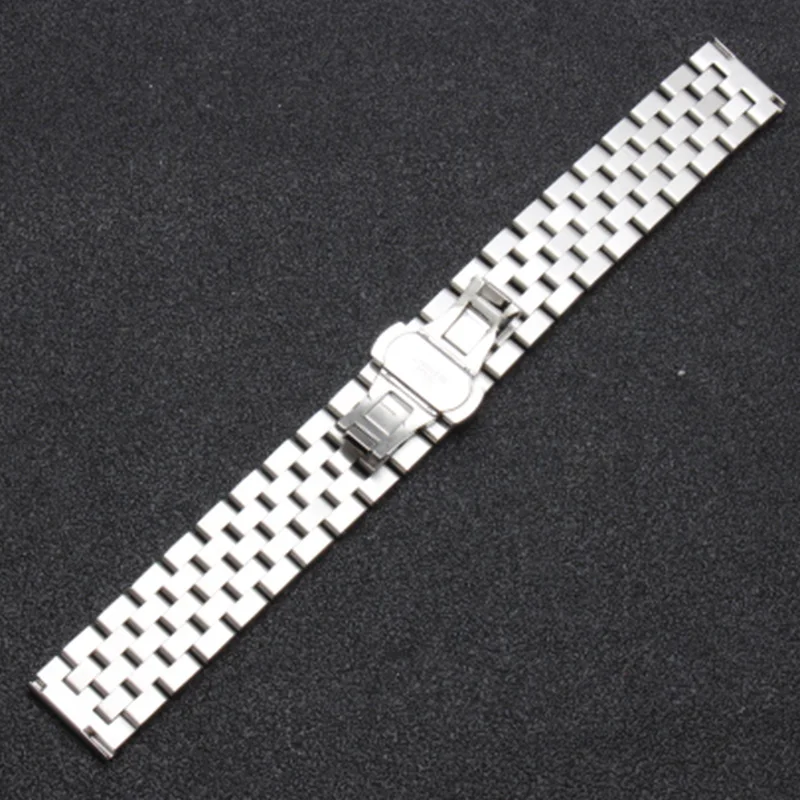 shengmeirui strap FOR IW men's watch strap Solid stainless steel bracelet 18MM 20MM 21MM 22MM Silver butterfly buckle watchband