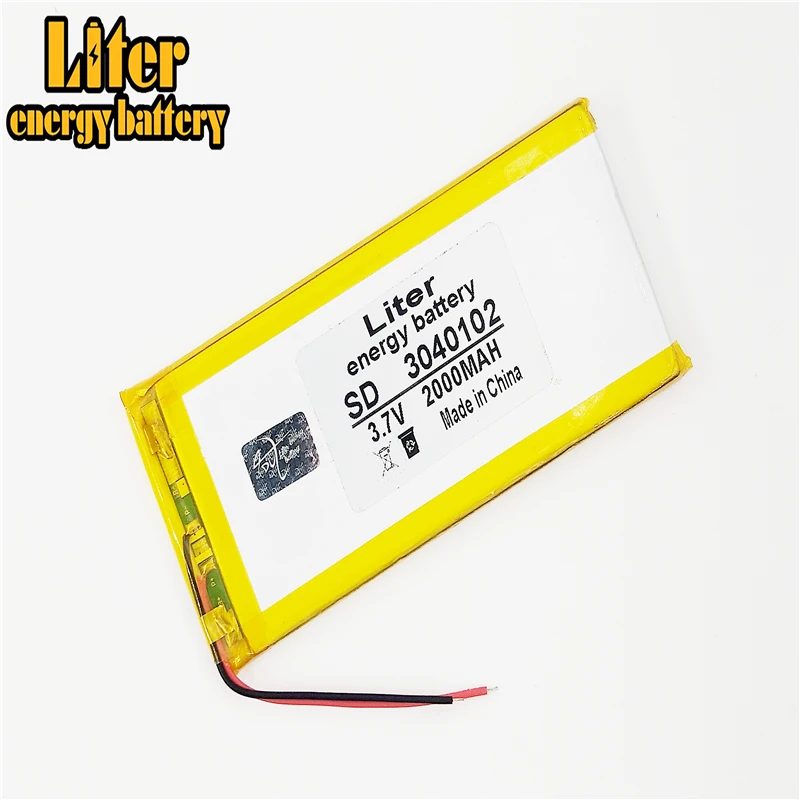 

3.7V 2000mAh 3040102 Lithium Polymer Li-Po li ion Rechargeable Battery cells For Mp3 MP4 MP5 GPS PSP