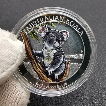מטבע כסף אוסטרלי יפהפה בשווי 1 אונקיה של 999 גרם משנת 2015, רפליקה של קואלה, מטבעות למזכרת, מתנות 10 best sales מטבע של 1 אונקיה - №9
