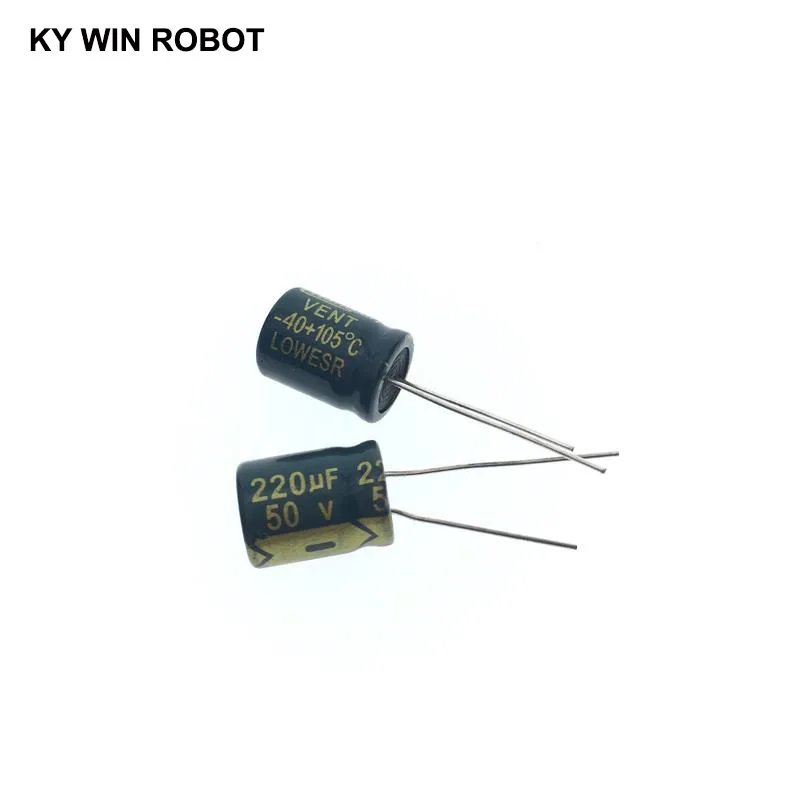 10 pcs Aluminum electrolytic capacitor 220 uF 50 V 10 * 13 mm frekuensi tinggi Radial Electrolytic kapasitor