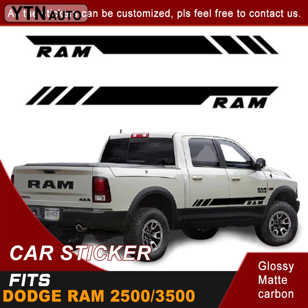 

Автомобильные наклейки для Dodge Ram 2500/3500 Crew Cab 6 '4 Box, автомобильные аксессуары, 2 шт., боковая полоса, Набор наклеек для Dodge Ram, автомобильные двери