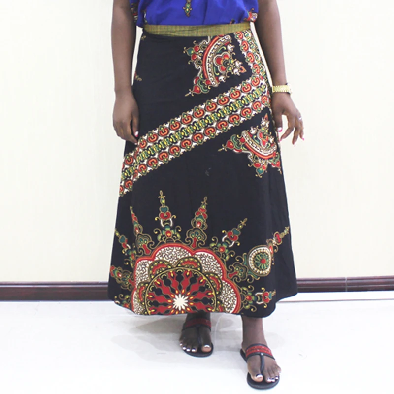 African Fashion Dicetak Dashiki Rok Wanita Vintage Perban Rok