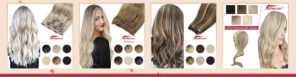 Moresoo Butterfly Weft Hair Extensions Pu Hole Weft Double Sided Genius Weft Bundles Hand Tied Weft Invisible Weave For Women