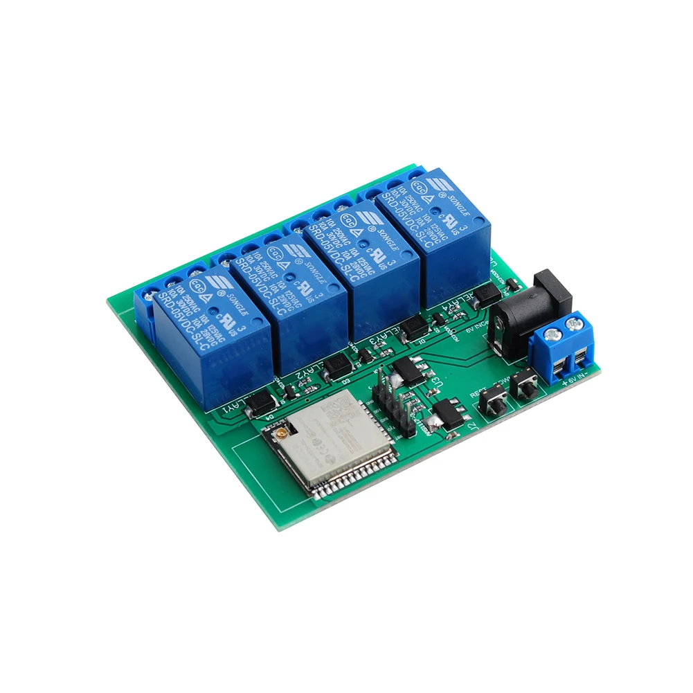 ESP32S 4 Channel Wifi Blue-tooth-compatible Relay Module esp32-wroom-32u with 2.4G WiFi Antenna