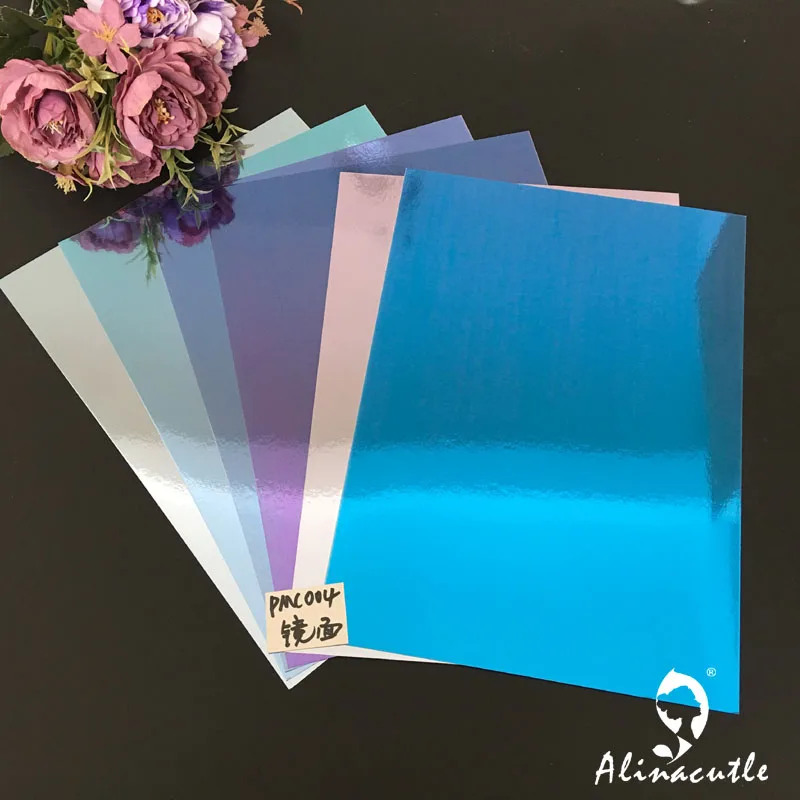 6colors x 2sheet Cardstock Paper Card Stock Mirror Blue Sky Colour Shades A4 250gsm Scrapbooking paper pack craft pad Alinacraft