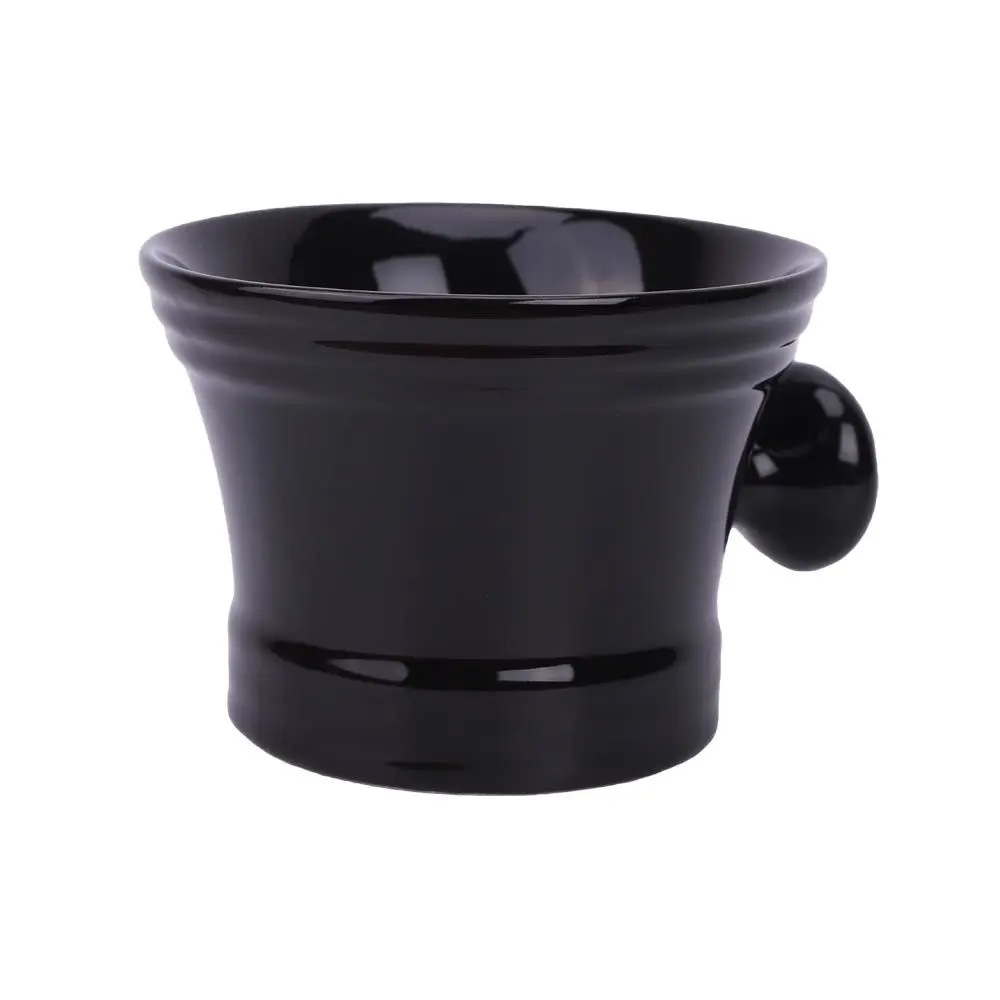 YAQI Black Color Ceramic Shaving Bowl For Men Shaving Brush