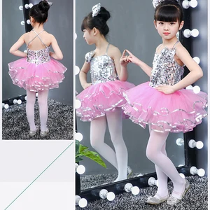 Moderne Tanzkostüme mit Pailletten für Mädchen, Top -Jazz, Kleid als Silber, Weiß, Gelb, Pink 12 Hauptverkäufe von Branco Branco - №6