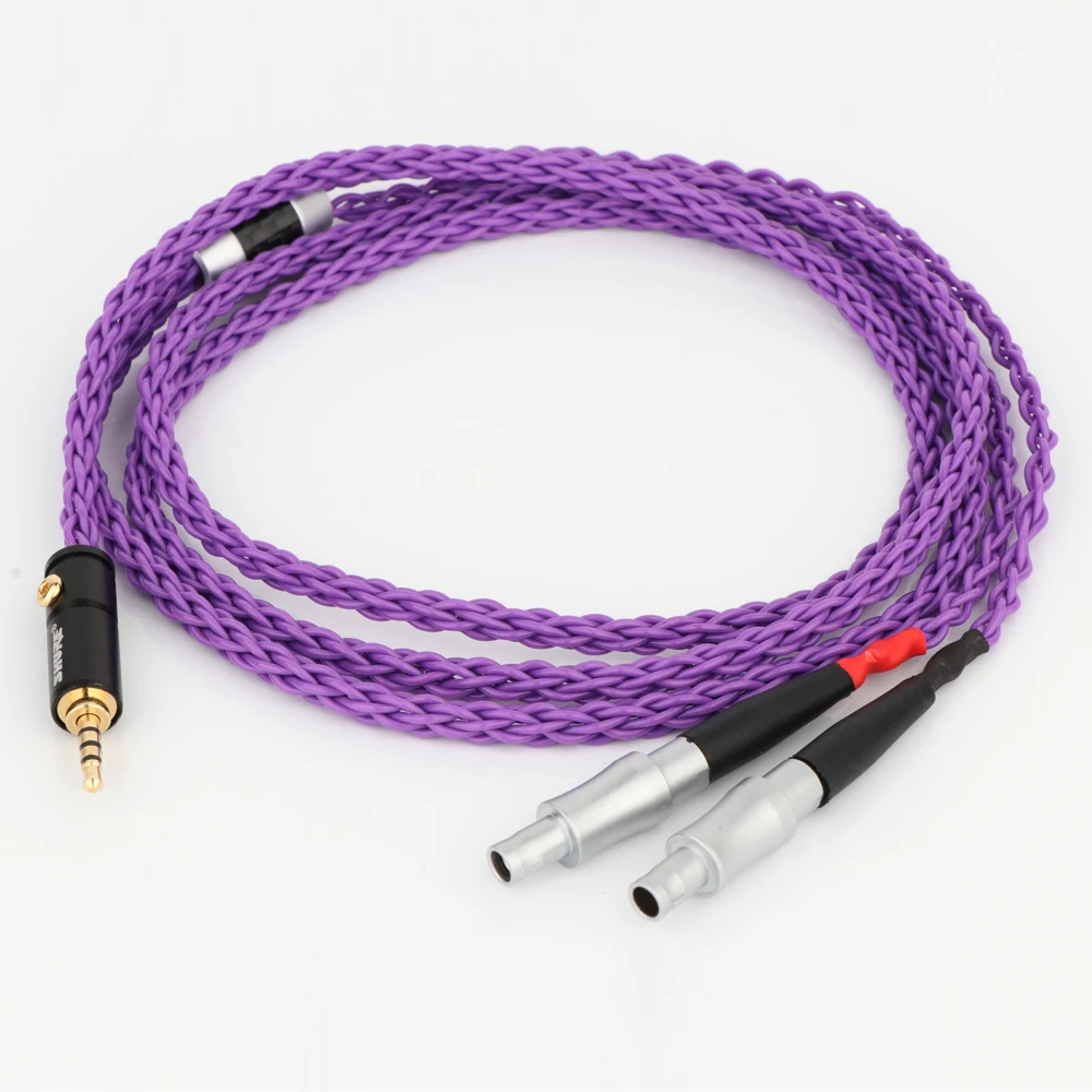 كابل سماعة رأس مطلي بالفضة لصوت لغز ، 8 نواة ، 7N ، OCC ، HD800 ، HD800s ، HD820s ، HD820 ، D1000 ،