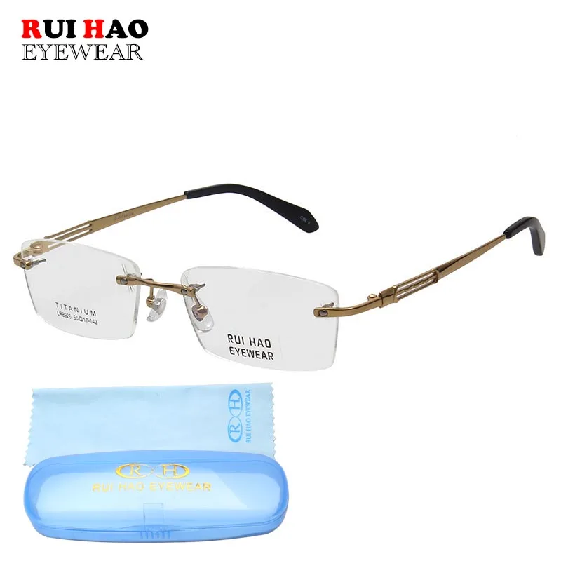 

4 Color Rimless Eyeglasses Frame Unisex Pure Titanium Glasses Frames Fashion Optical Spectacles 8926