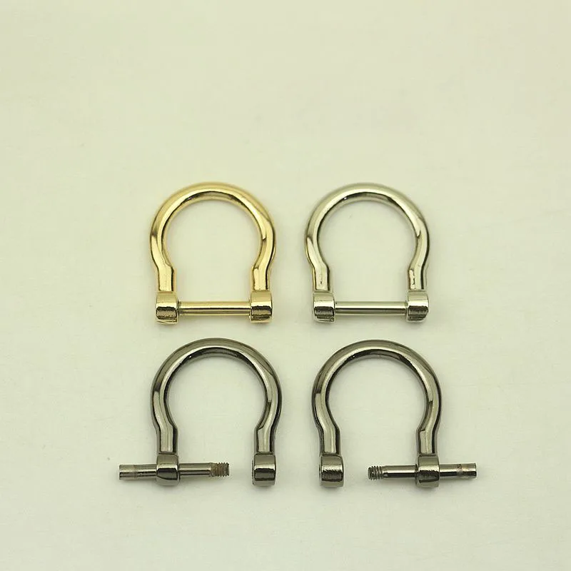 

30Pcs 14mm Diecast Metal D Ring Removable Screw Hook Buckles for Bag Strap Clasps Dee Rings Keychain DIY Handbag Accessories