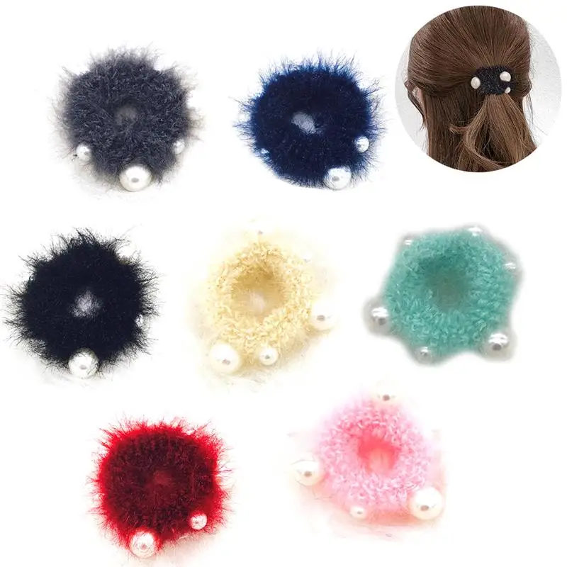 

7pcs/set Elegant Women Hair Tie Fashion Fake Pearl Ponytail Holder Elastic Hair Rope Headdress Accessories For Women Girls