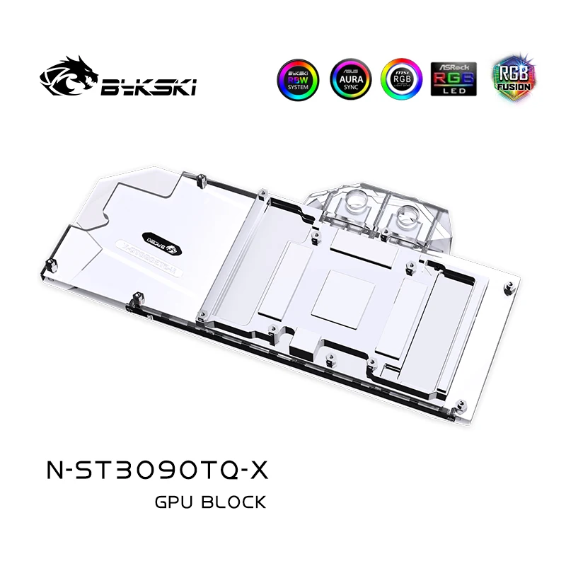 Bykski-Bloque enfriador de GPU de N-ST3090TQ-X para Zotac, RTX3080-10G, Apocalypse OC, tarjeta de vídeo, bloque de agua para PC, refrigeración por agua, 12V/5V