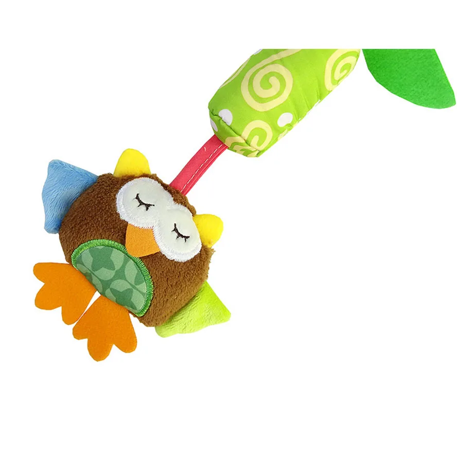 4 pçs 0-12month infantil bebê algodão chocalhos carrinho de criança pendurado brinquedo macio dos desenhos animados animal de pelúcia berço móvel pendurado sino chocalho brinquedos