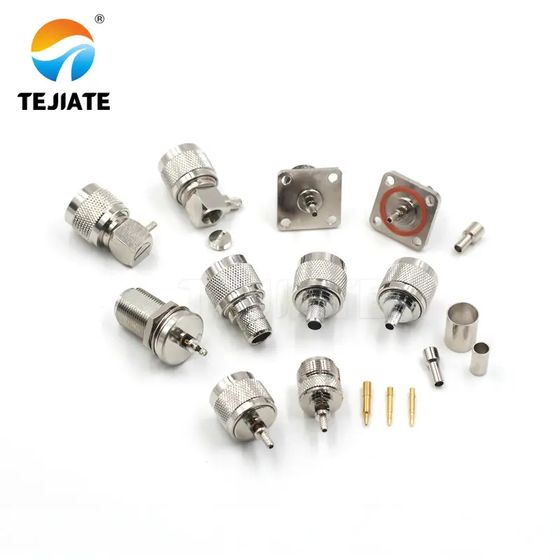 1PCS N Type Adapter J-K-JW-KY-KF 1.5/3/5/7MM Opening Type Male/Female Header Connector Match For RG58/142/174/316 All Copper