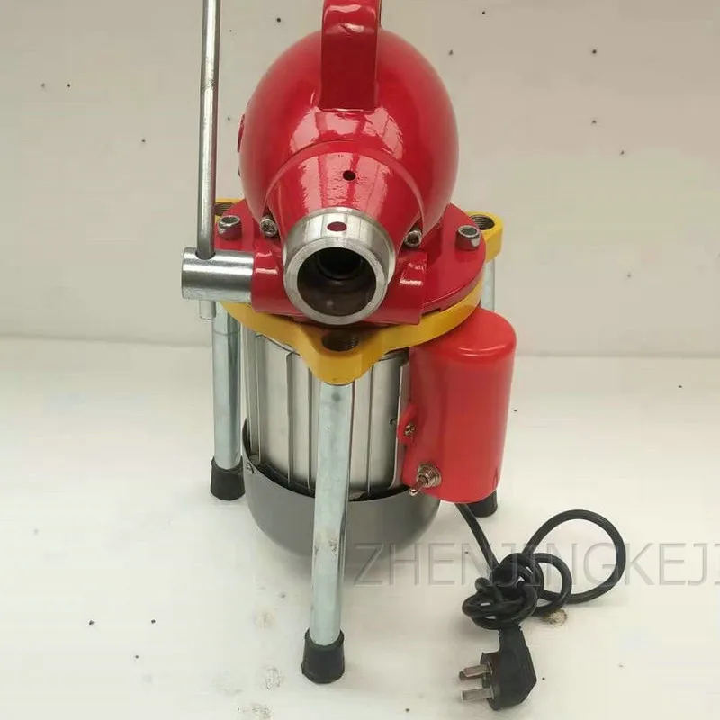 220V Fully Automatic Pipe Dredging Machine Profession Portable Sewer Dredge Electric Toilet Dredge Tool Aluminum Alloy Body 370W