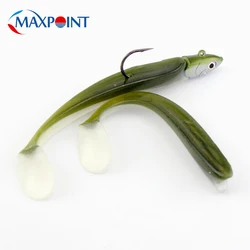 Leurres de type Sayori en Vinyle souple avec queue pivotante,ensemble appât artificiel avec tête plombée de 20 g, 140 et 11 cm,