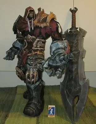 Darksiders Cavaleiro da Guerra Apocalipse com Chaoseater Paper Model Kit, Puzzles Handmade Toy