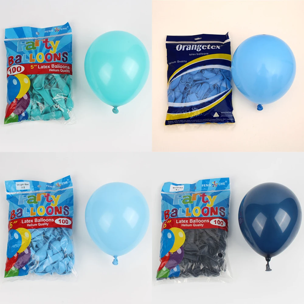 5/10/18inch Blue Latex Balloons New Hot Dark Light Lake Blue Teal Navy Blue Air Balloon for Baby Shower Birthday Party Decor