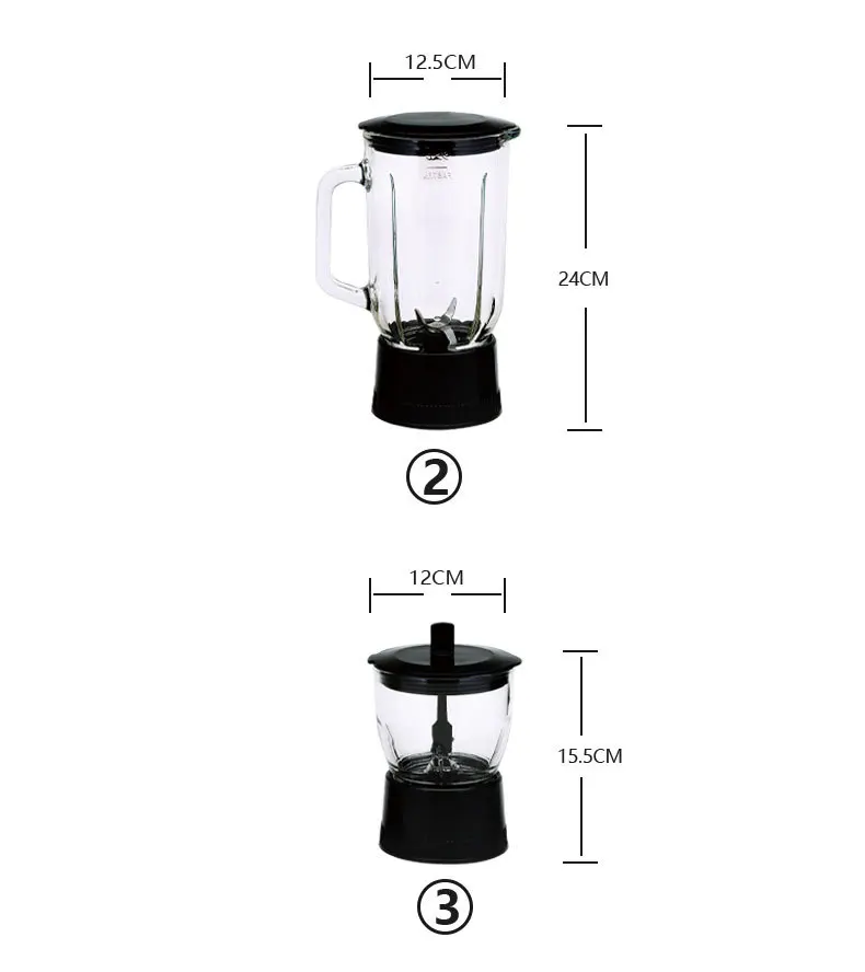 4 in 1 Personal Juicer Blender, Mixer, Food Processor, Multi-function Food Mixer, Coffee Grinder, Milk Frother, 1000W