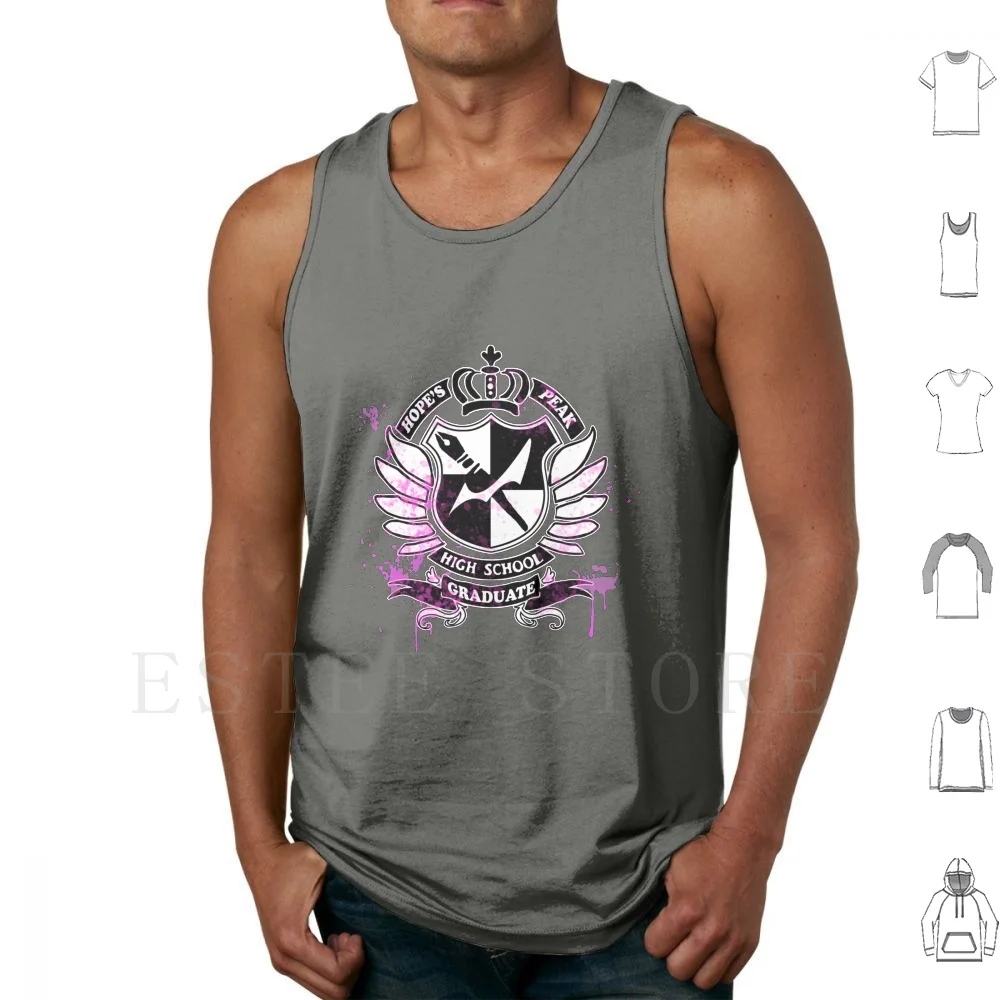 Hope's Graduate Tank Tops Vest Sleeveless Danganronpa Dr Hopes Trigger Happy Havoc Danganronpa Trigger Happy Havoc Monokuma