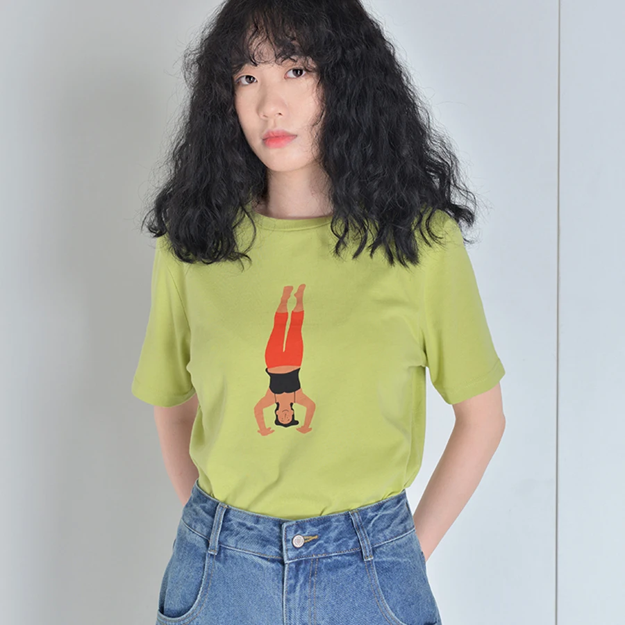 2020 YIZISToRe new original casual creative short sleeves T-shirts with printing for girls and boys in NOBODY series (FUN KIK)