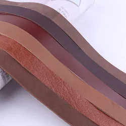 Genuine Leather Strap Belt Italian  Flat Calf Leather Strips Cowhide Leather  for Leather Jewelry Wallet Book Belt