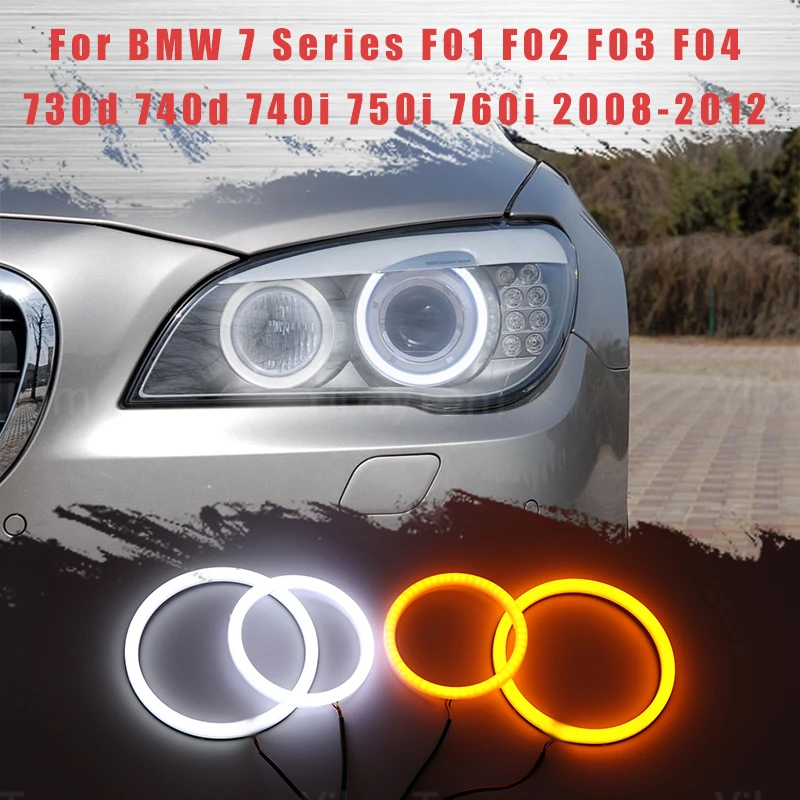 

Светодиодный SMD хлопковый светильник Switchback Angel Eye Halo Ring DRL Kit для BMW 7 серии F01 F02 F03 F04 730d 740d 740i 750i 760i 2008-2012