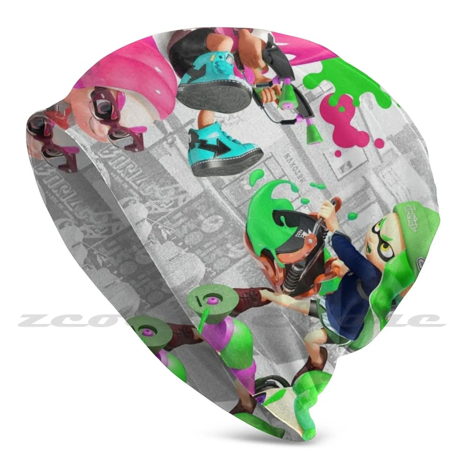 Splatoon 2 Poster Adult Kids Knit Hat Hedging Cap Outdoor Sports Breathable Splatoon 2 Splatoon Wii U Switch Squid Sisters