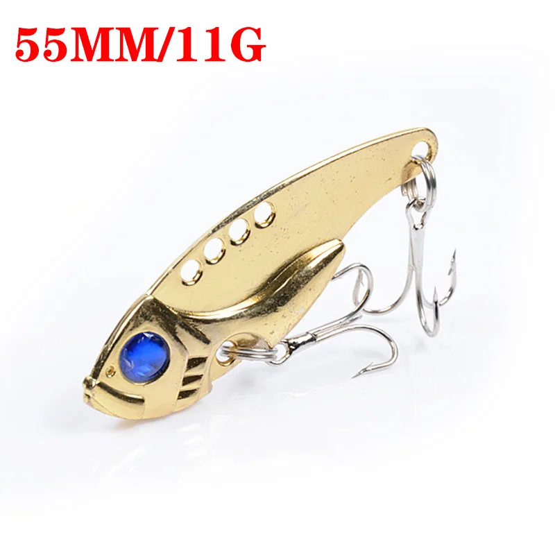 1Pcs 3D Metal Cicada Vib Fishing Lures 50mm 11g Vibrations Spoon Lure Hard Bait Bass Isca Crankbait Wobbler Spinner