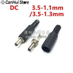 10PCS High Quality 3.5*1.1mm 3.5*1.3mm 3.5x1.1 3.5*1.1 DC Plug Male Electrical Socket Outlet 3.5mm x 1.1mm DC Outlet 3.5*1.3 mm