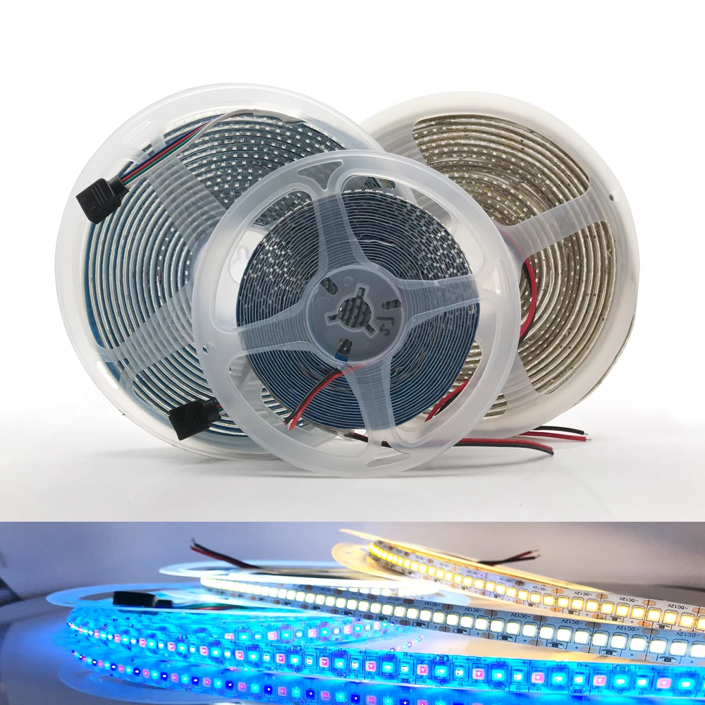 12 V Volt LED Strip Light 2835 SMD 300 600 1200 2400 LED Chips White Warm White 12V LED Tape Light For Room Bedroom 480 LEDs