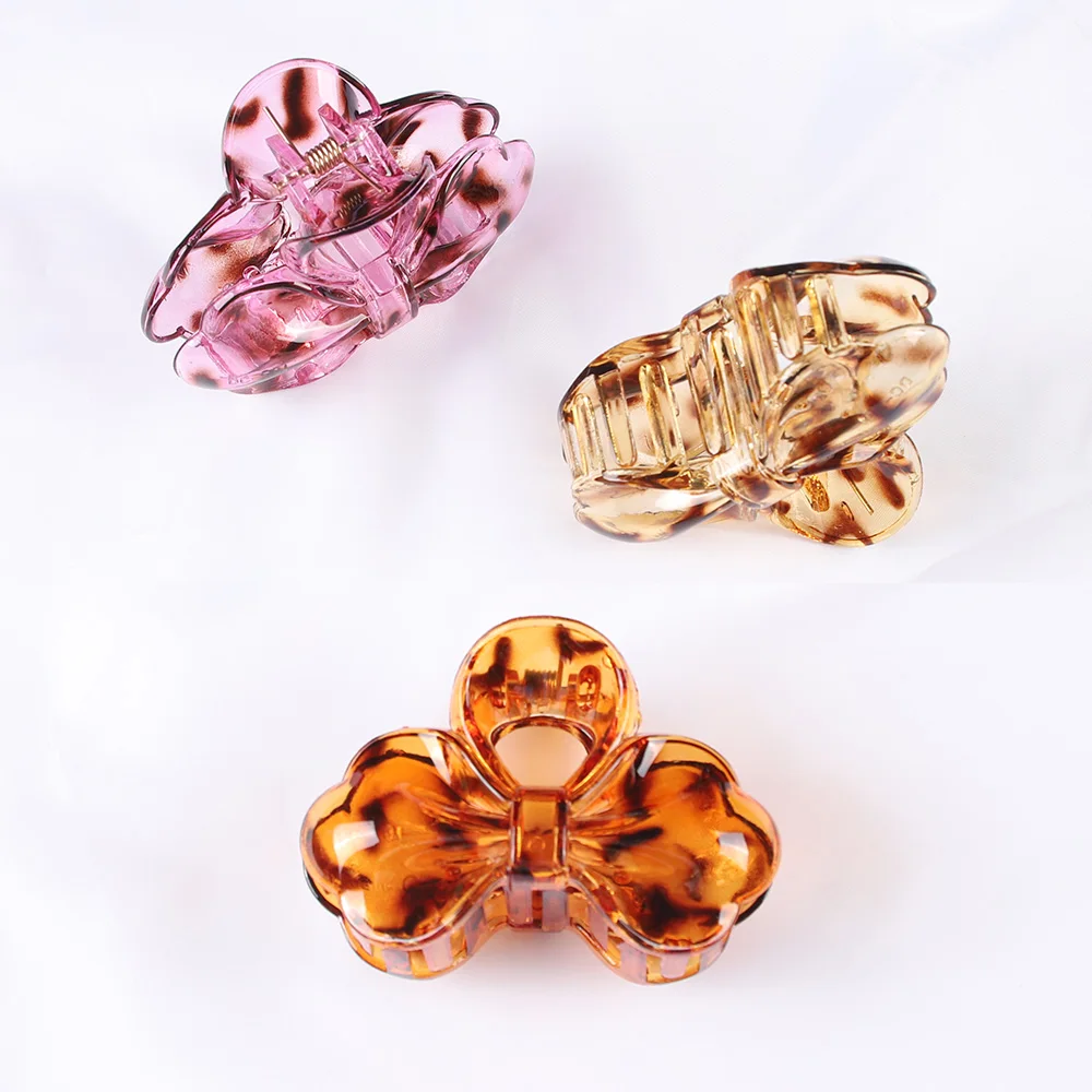 Jepit Rambut Besar Ujung Alat Mandi Macan Tutul Jepit Rambut Wanita Perempuan Jepit Rambut Jepit Rambut Kepiting Busur Plastik Aksesori Rambut Jepit Rambut