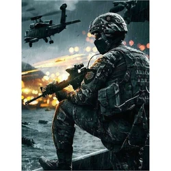5d Diamond Painting Soldier Airplane Full Square War Pattern Diy 3d Round Diamond Mosaic Diamond Embroidery Set Craft Decoration
