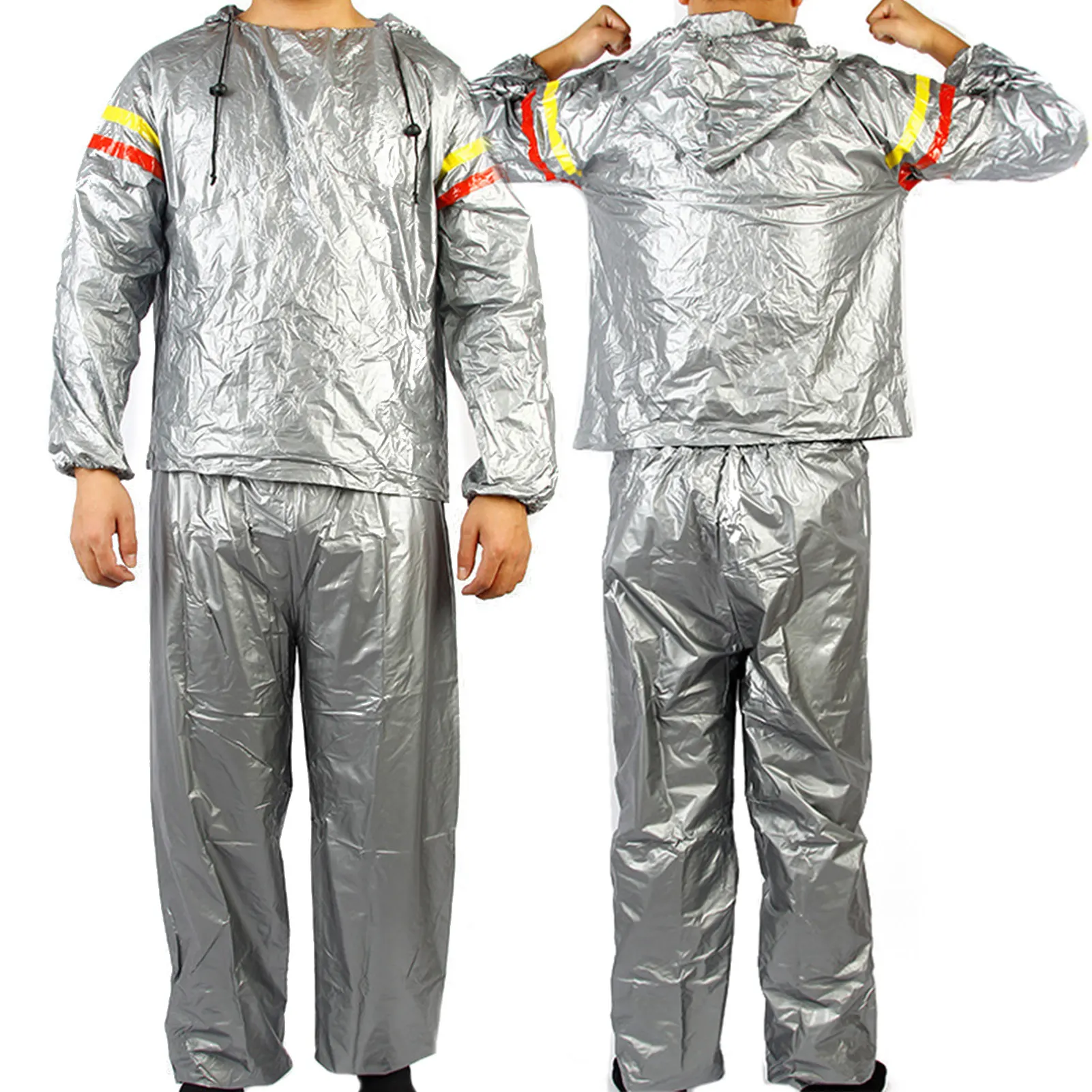 Unisex Sauna Suit Sauna Suit Waterproof Fat Burning Exercise Gym Fitness Sweat Suit Fitness Slimming Sweat Clothes Set