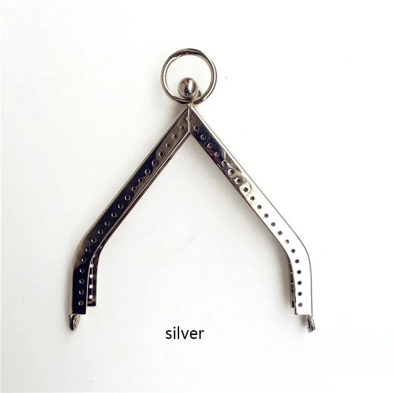 11cm Triangle Purse Frame Kiss Clasp DIY Metal Accessories For O Clutch Bag Frame Vintage Coin Purse Metal Clutch Bag Frame