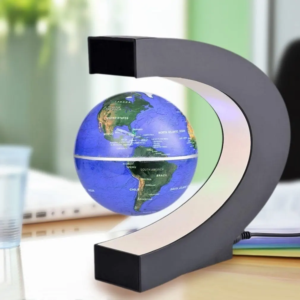 LED World Map Magnetic Levitation Floating Globe Home Electronic Antigravity Lamp Novelty Ball Light Birthday Decoration