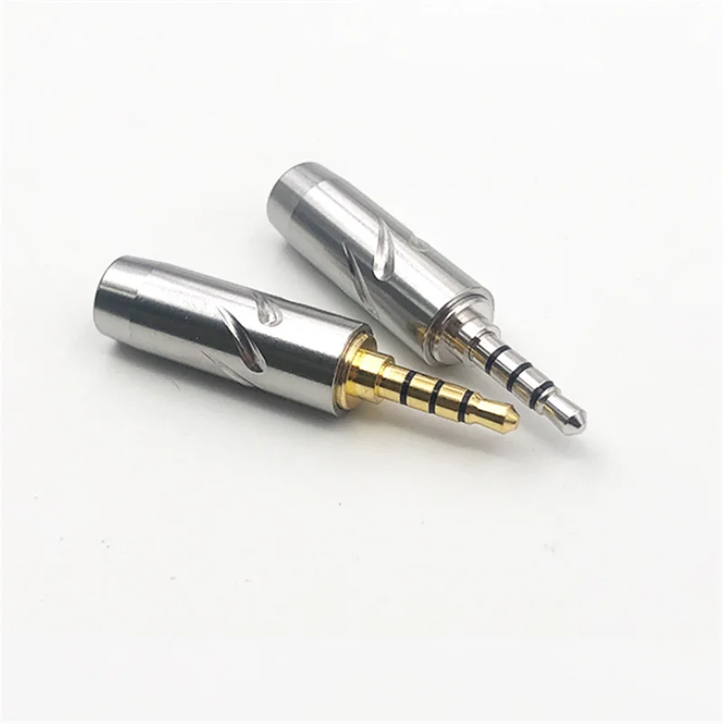 2 шт., 4-полюсная вилка для наушников 3,5 мм