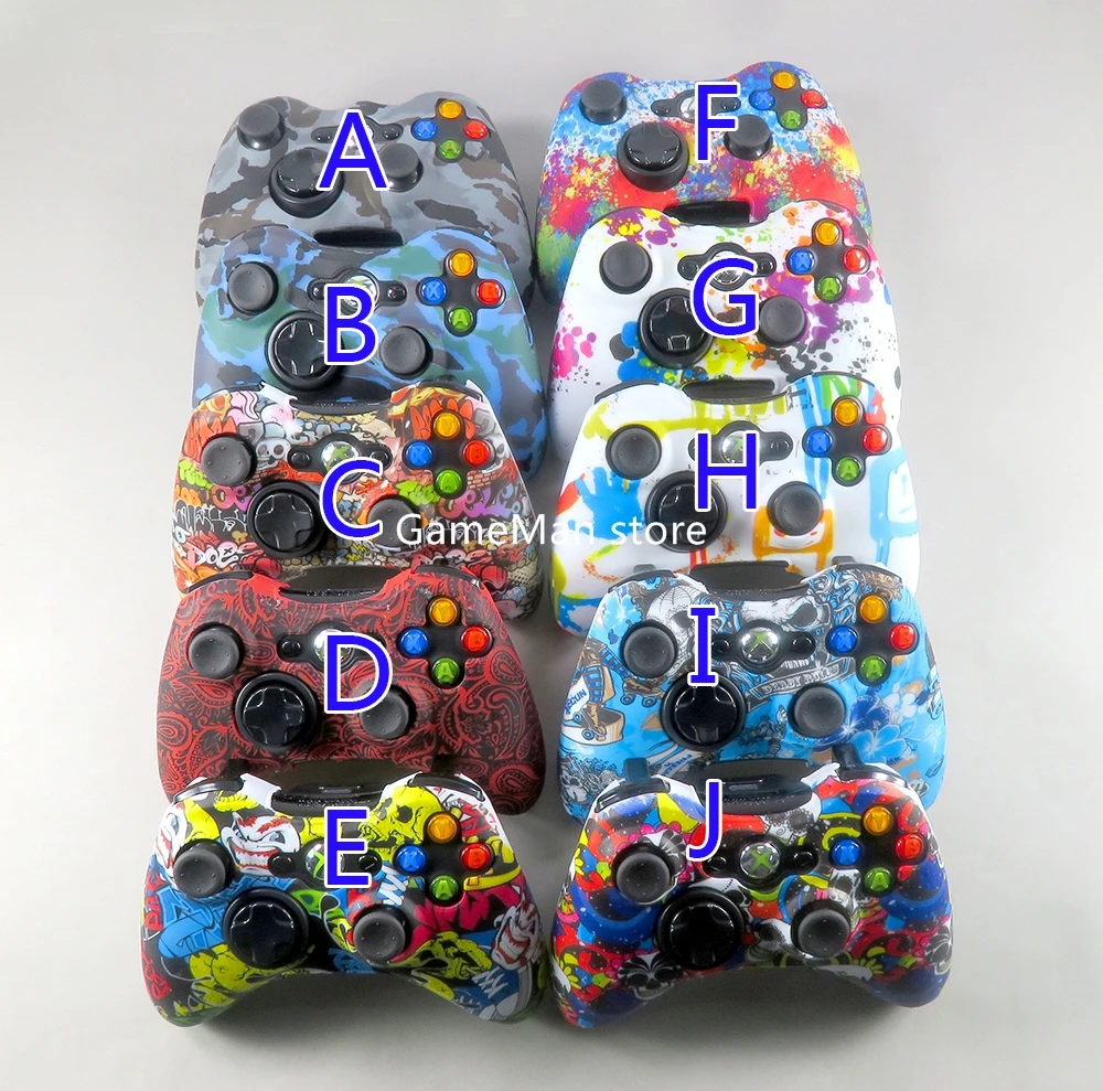 1PC สำหรับ XBOX360 Controller เกมน้ำ Camouflage Handle ซิลิโคนกรณีป้องกันฝุ่นผิวป้องกัน