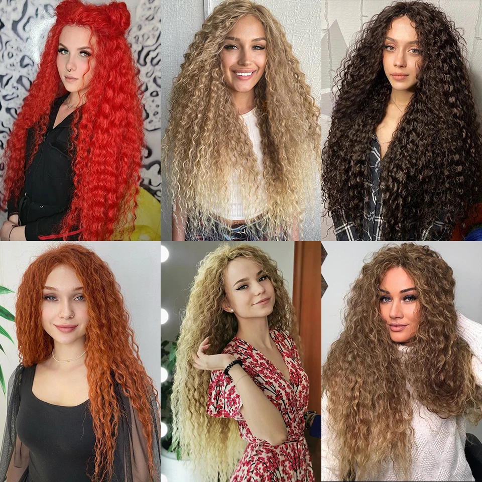 Deep Wave Twist Crochet Hair Natural Synthetic Afro Curls Crochet Braids Ombre Braiding Hair Extension For Women Low Tempreture