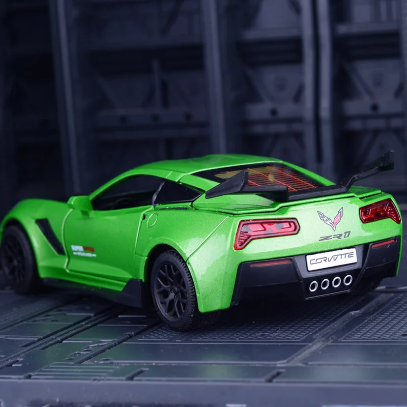 NEW 1:32 Corvette ZR1 Alloy Sports Car Model Diecast & Toy Vehicles Metal Toy Car Model Collection High Simulation Kids Toy Gift